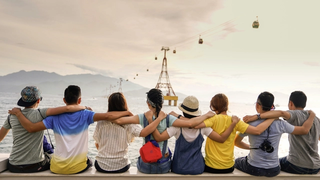 Group at festival